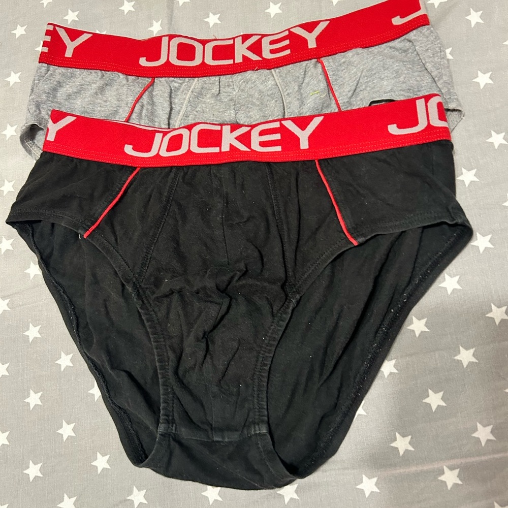 Jockey Men's Red and Black Briefs (2)
